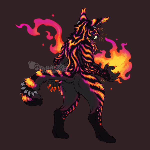 Lavacat Flat Colored Sketch