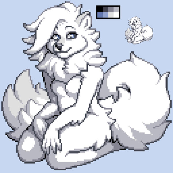 Fluffy Fox 128px Pixel Doll