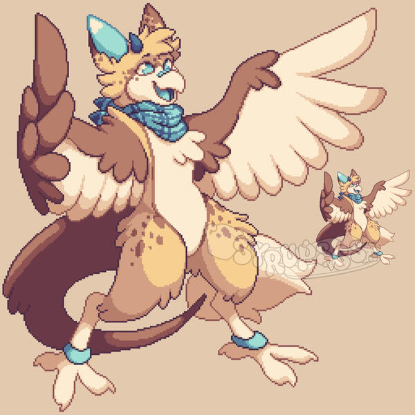 Horned Bird 256px Pixel Doll